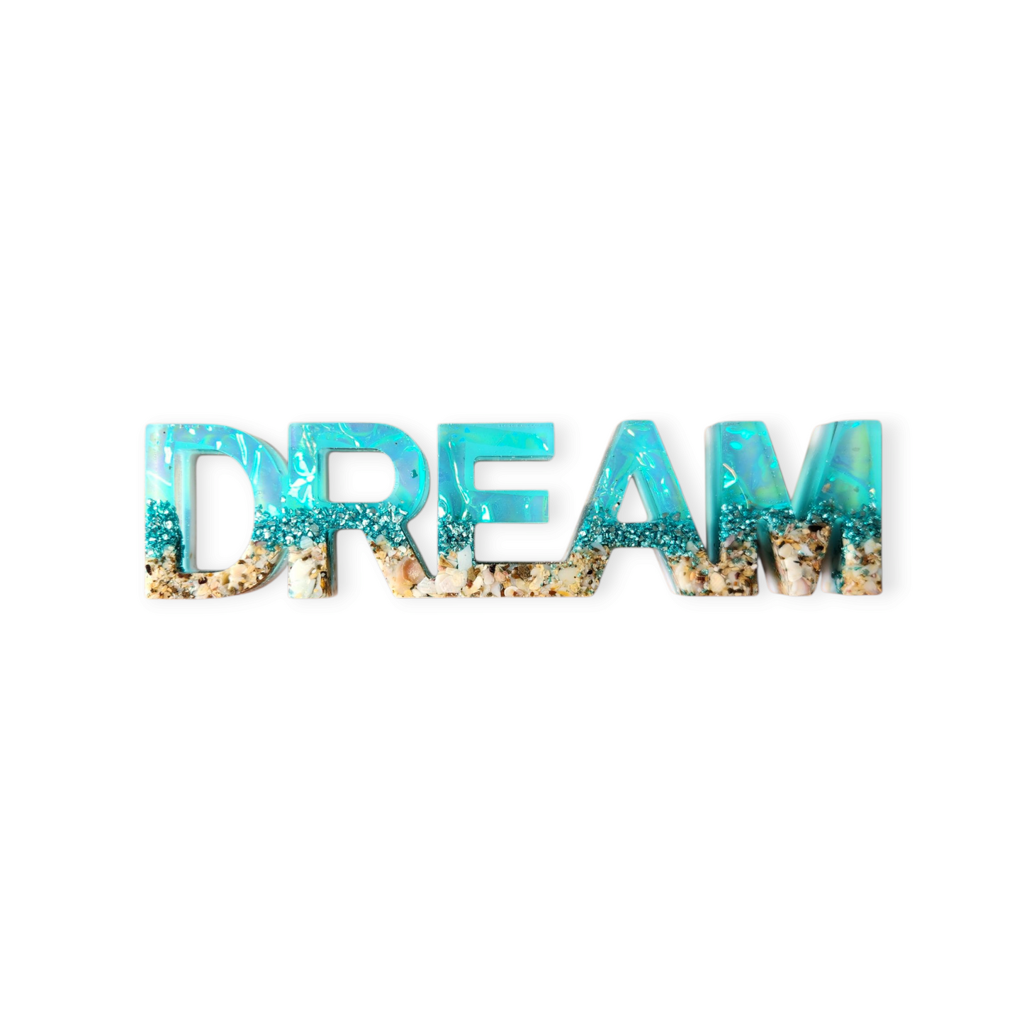 Handmade Ocean-Inspired "DREAM" Resin Sign