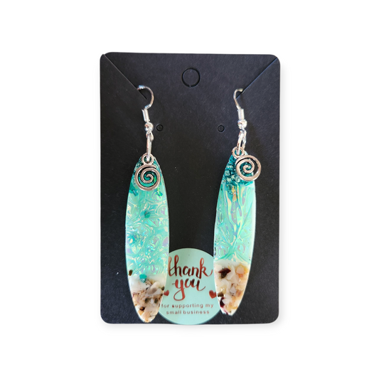 Earrings - long oval