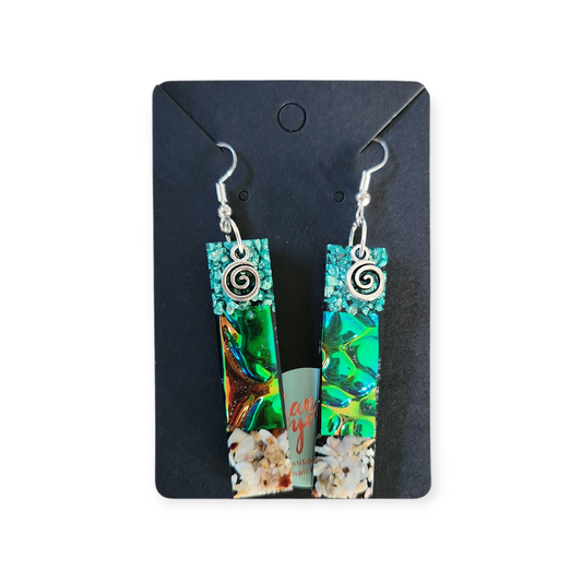 Earrings - long rectangle